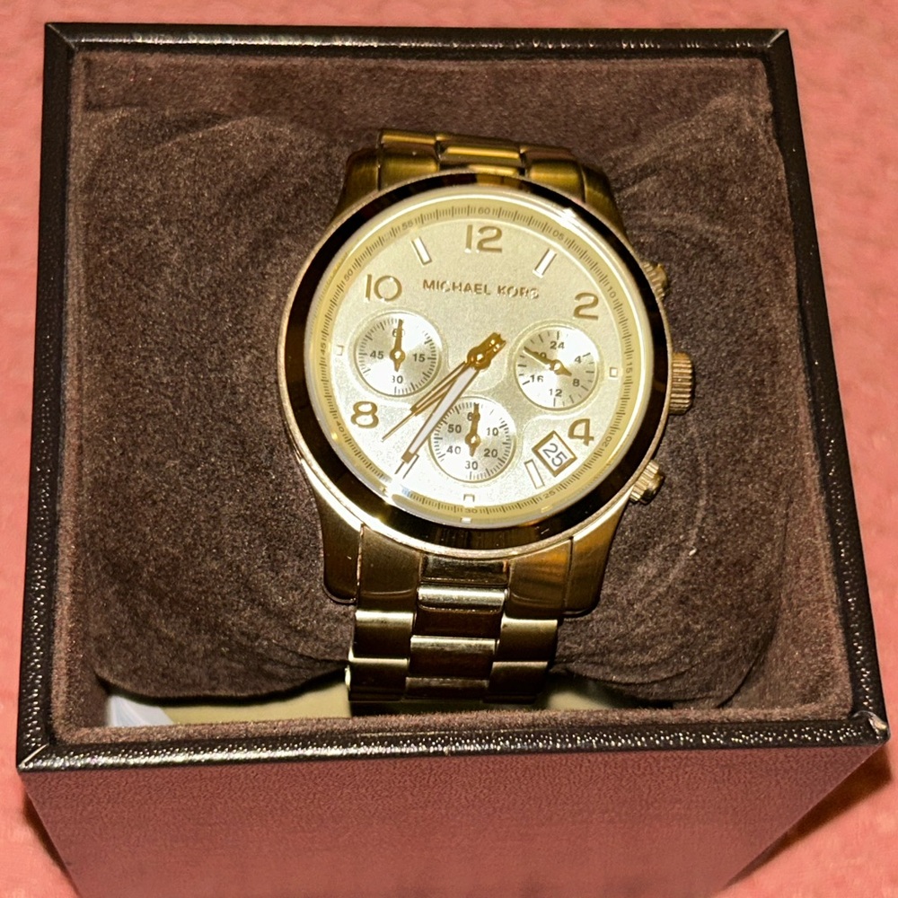 Michael Kors Gold-Tone Chronograph Watch (MK5055)